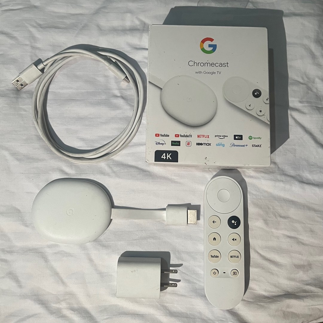Google Chromecast 4th Gen with Google TV 2020 4K Streaming Media Player ...