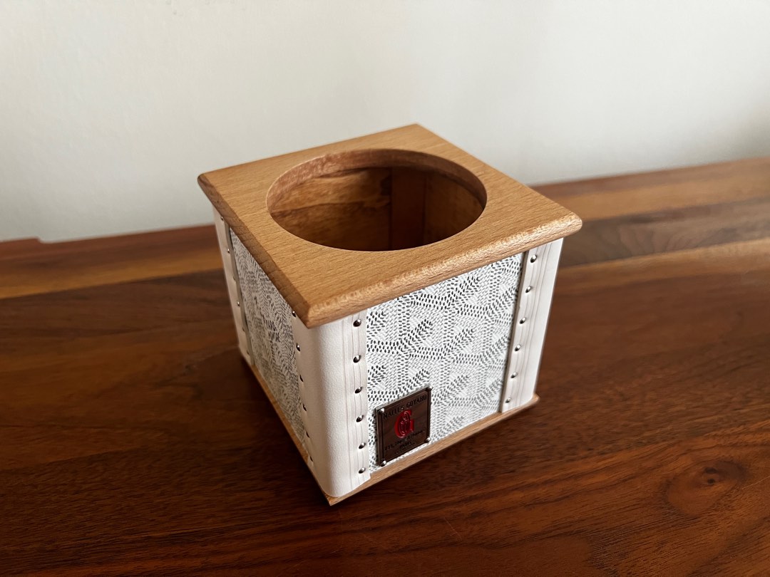 Goyard white candle holder
