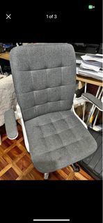 Grey Swivel Office Chair with Arm rest