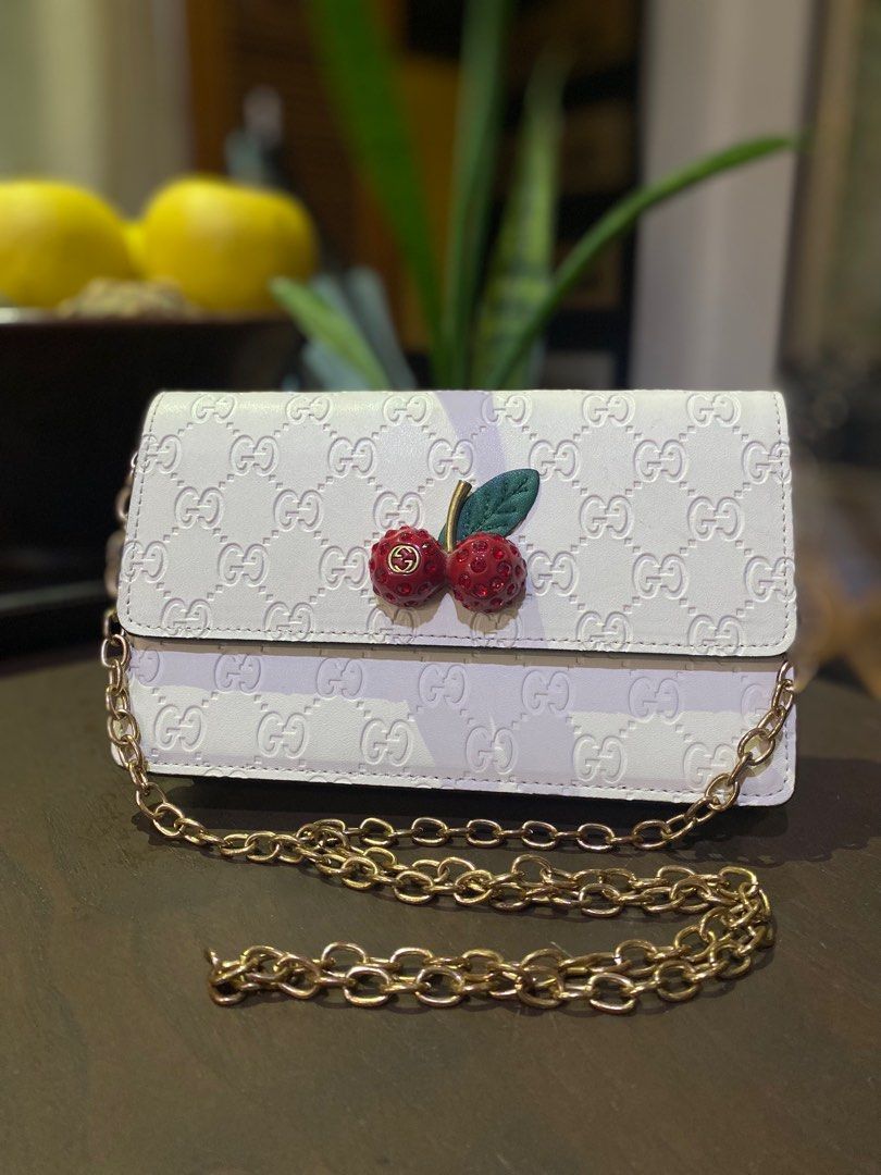 Gucci cherry bag white sales