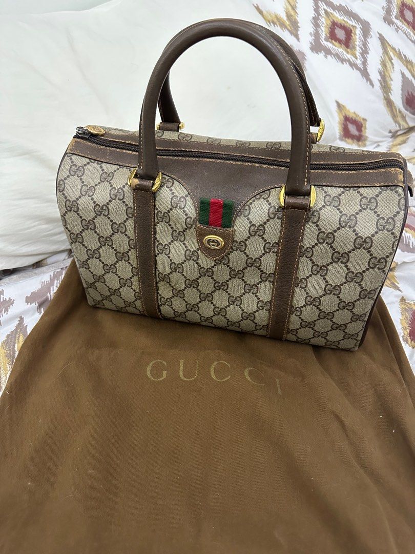 Gucci Vintage Boston Bag (Category: Luxury Bags & Wallets) located in Manila. Submitted by resasanmig (Listing ID 1247968153, Image 1). Description: Japan bought Vintage with Gucci dust bag.