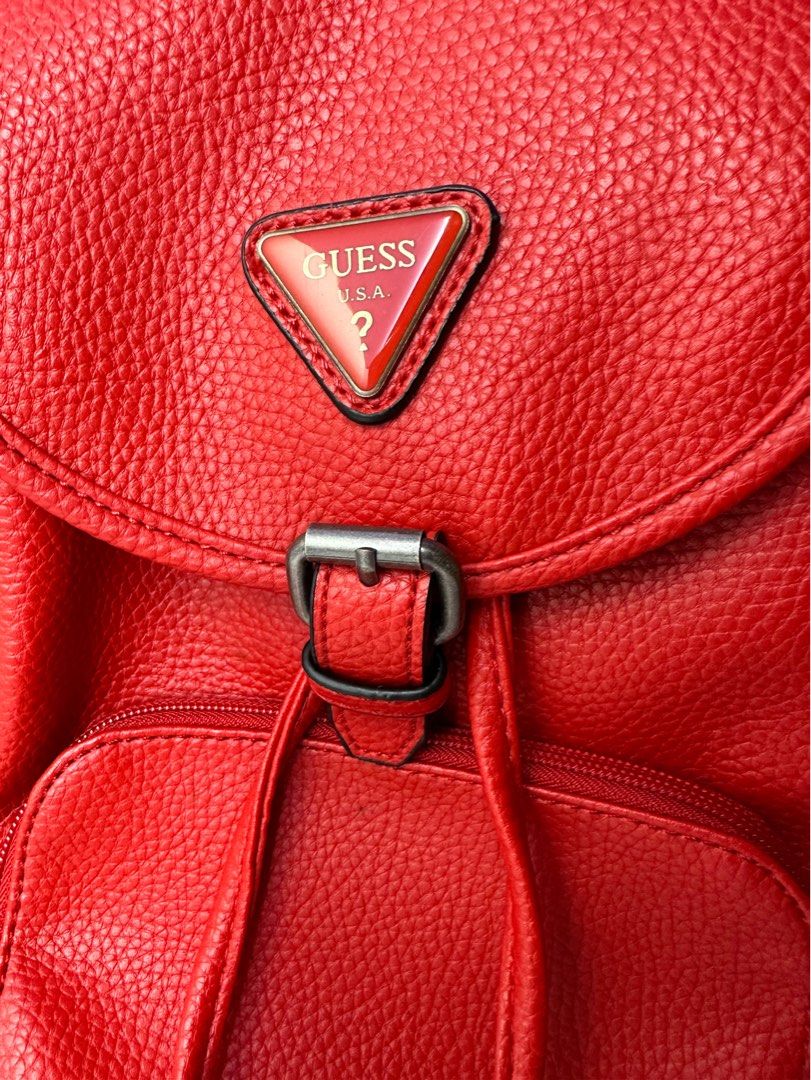GUESS Red Backpack Women s Fashion Bags Wallets Backpacks on