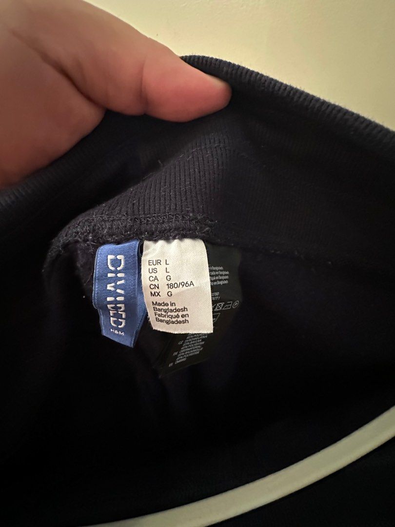 H&M divided jogger pants navy blue, Men's Fashion, Bottoms, Joggers