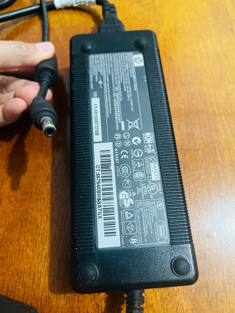 HP AC Adapter (Category: Cables & Adaptors) located in Manila. Submitted by claire_bo (Listing ID 1248014365, Image 2). Description: HP Ac Adapter Series: PPP016H S/N F3-0510007375B Input: 100-240V -2A 50-60Hz Output: 18.5 V =6.5A Good condition Original Hp Adapter Pwede sa laptop and all in one pc working ang adaptor Nastock lang siya Pwede pick up along Taft Rotonda Pasay Meet up Lrt Edsa Station .