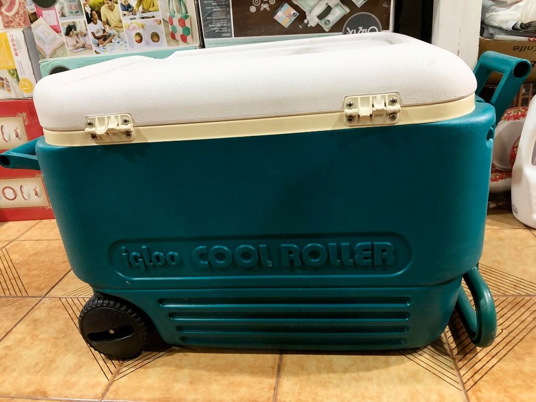 Igloo Cool Roller 53L (Category: Dinnerware & Cutlery) located in Manila. Submitted by memorylanestore (Listing ID 1247956301, Image 2). Description: Igloo Cool Roller 53L Item is brandnew or maybe used once. The later was stored in our storage room for many years hence the dust and dirt but no issue with the item..