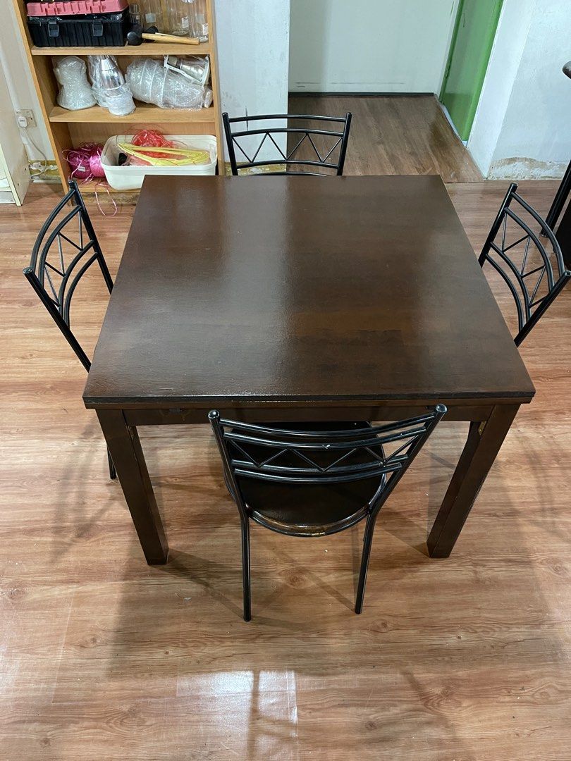 ikea wood table 4 chairs