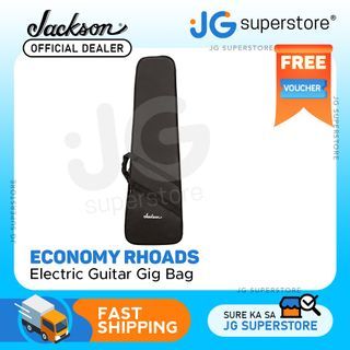 Jackson Economy Electric Guitar Gig Bag with Logo and Extra Zipper Compartment for Randy Rhoads, King V and Kelly (Black) | JG Superstore