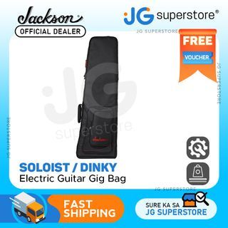 Jackson Standard Gig Bag with 600D Nylon Exterior, 2 Outer Accessory Pockets and Adjustable Straps for Soloist and Dinky Electric Guitars | JG Superstore