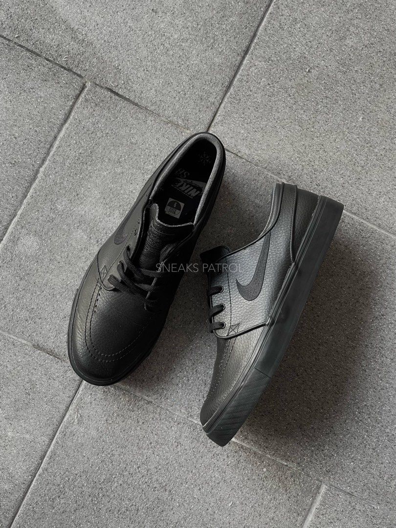 Janoski triple black leather online