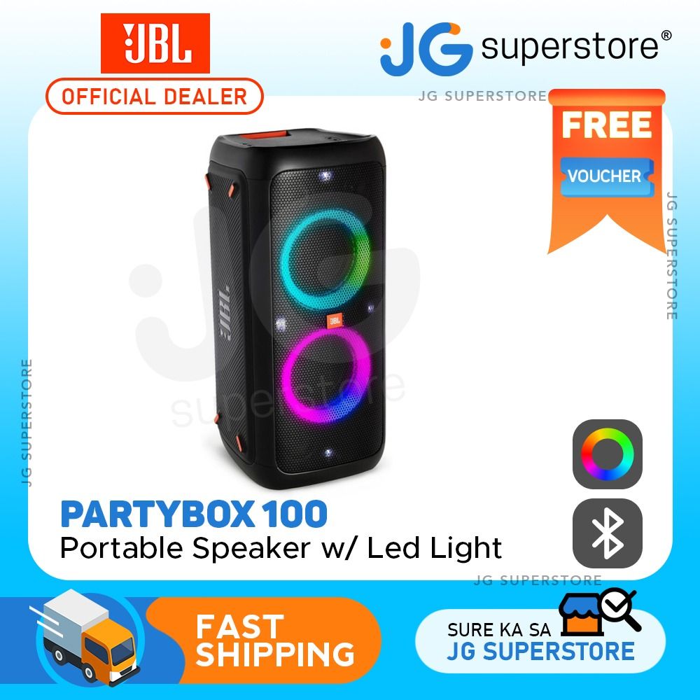 JBL PartyBox 100 Powerful Portable Bluetooth Party Speaker with up to