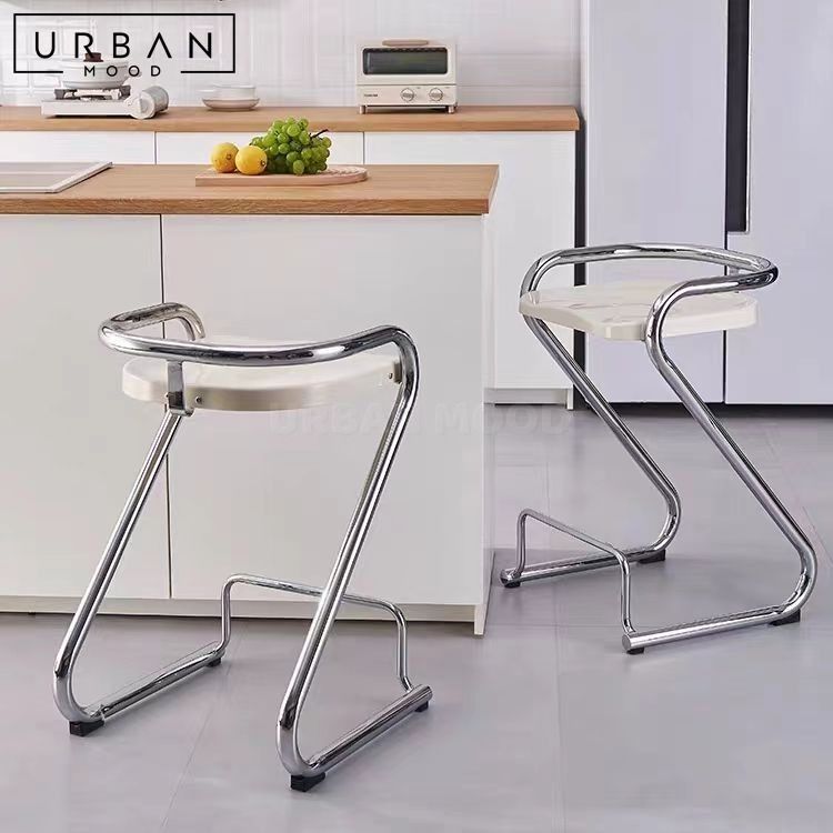 Modern stainless hotsell steel bar stools