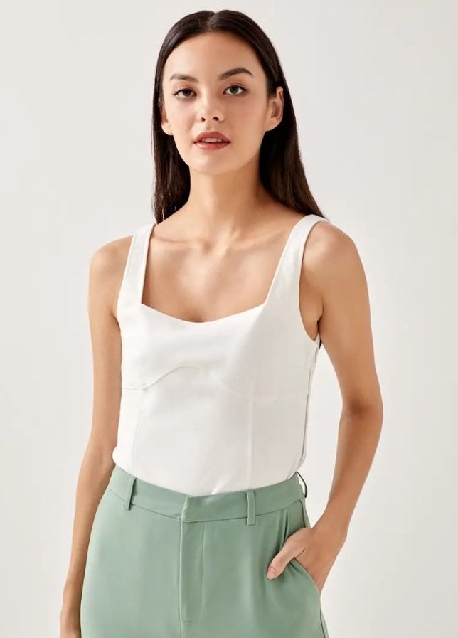 Square neck bustier top store