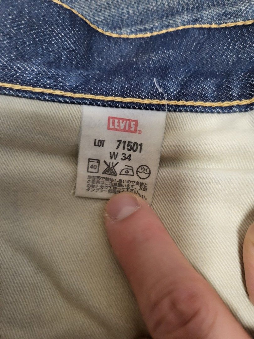 中古Levi's 501 LVC 71501 W34 Made in Japan 日本製, 男裝, 褲＆半截