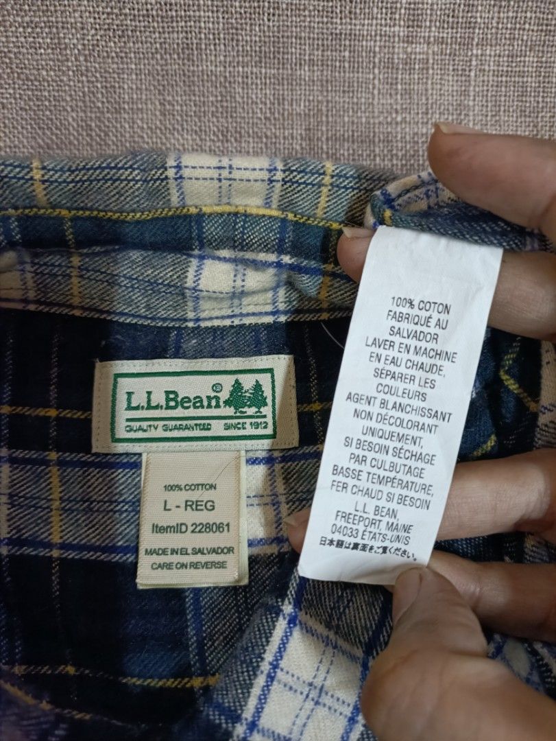 LL Bean Flannel Shirt, Men's Fashion, Tops & Sets, Formal Shirts on ...
