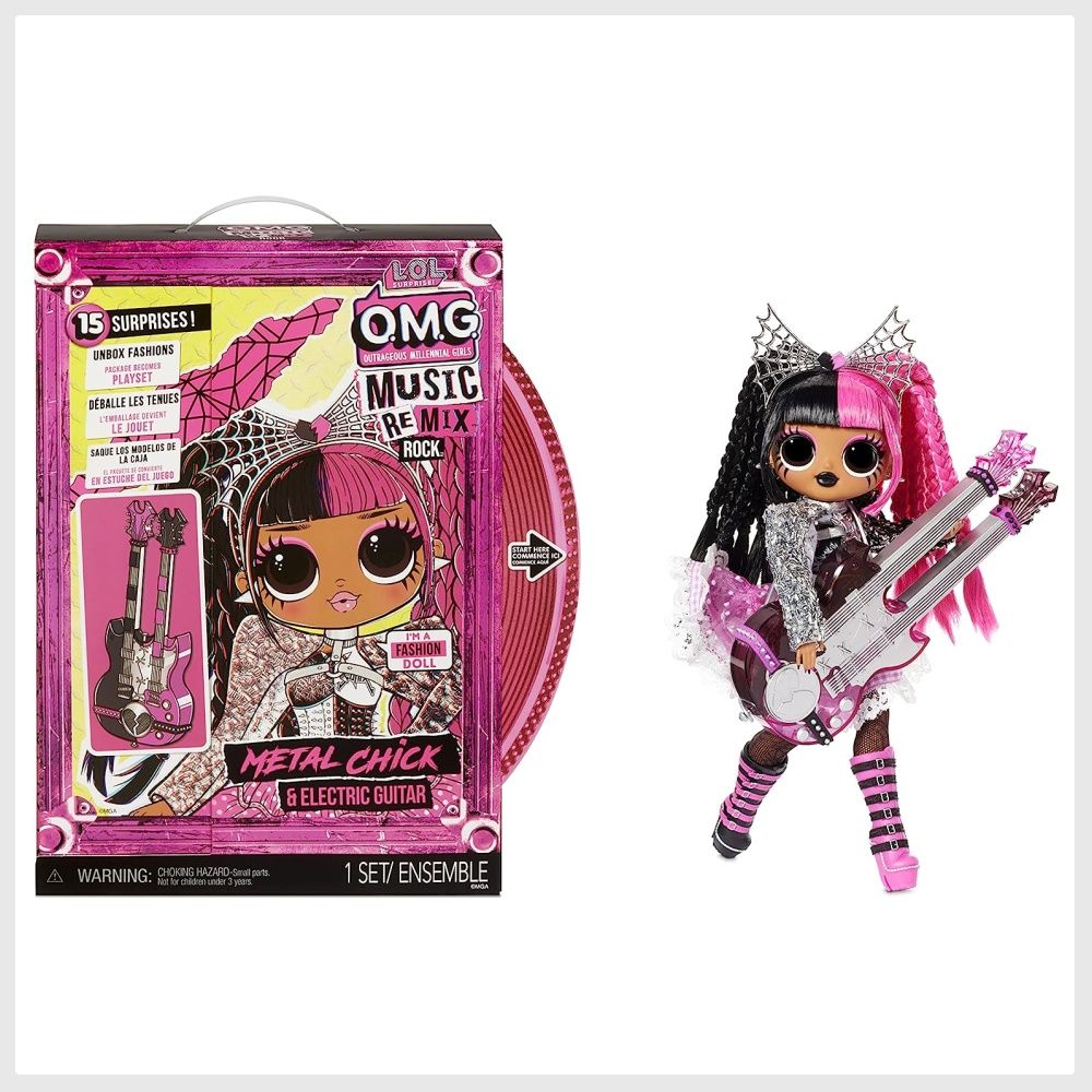 L.O.L. Surprise OMG Remix Rock Metal Chick Fashion Doll with 15