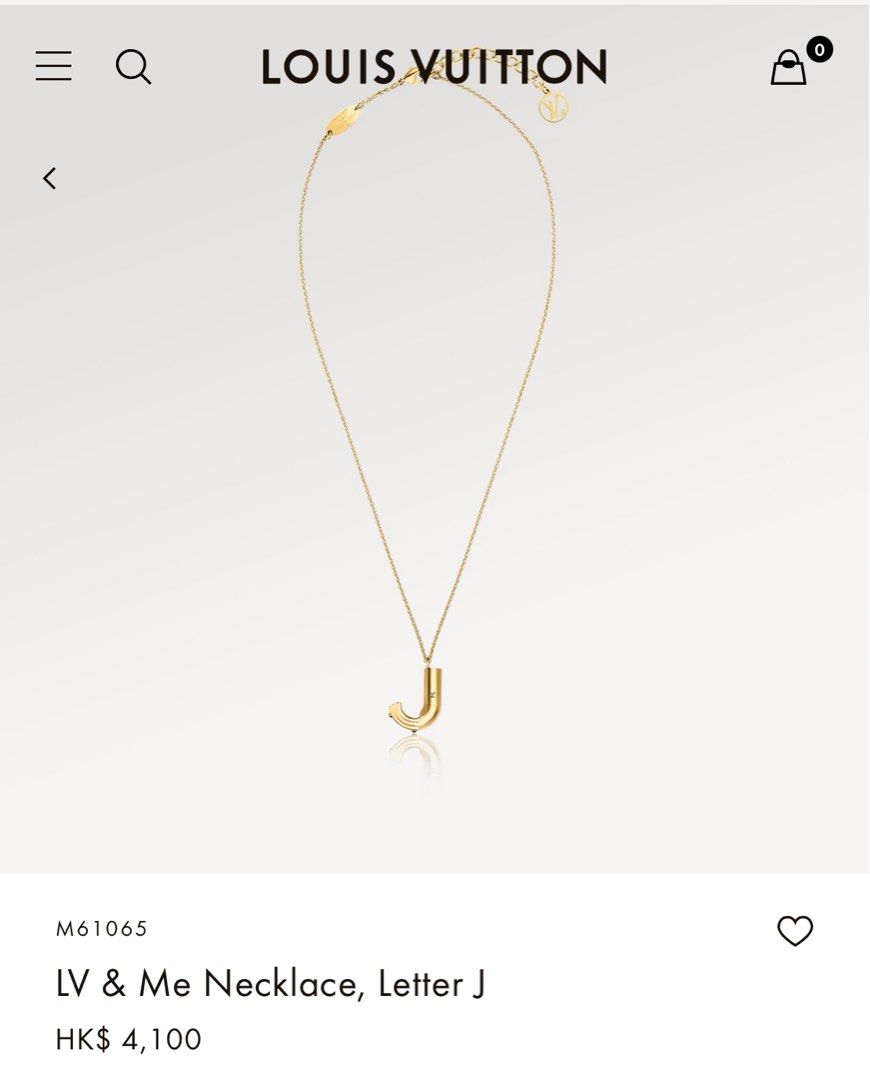 LV & Me Necklace, Letter J S00 - Fashion Jewellery M61065