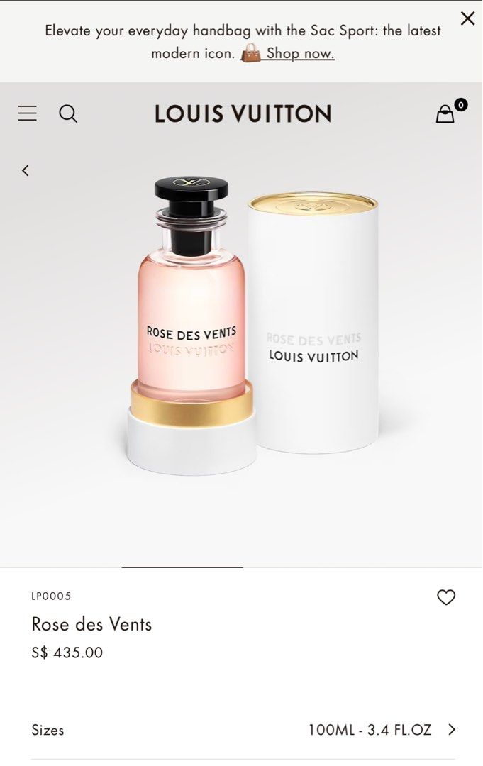 3x ROSE DES VENTS Authentic Louis Vuitton Eau De Parfum Sample