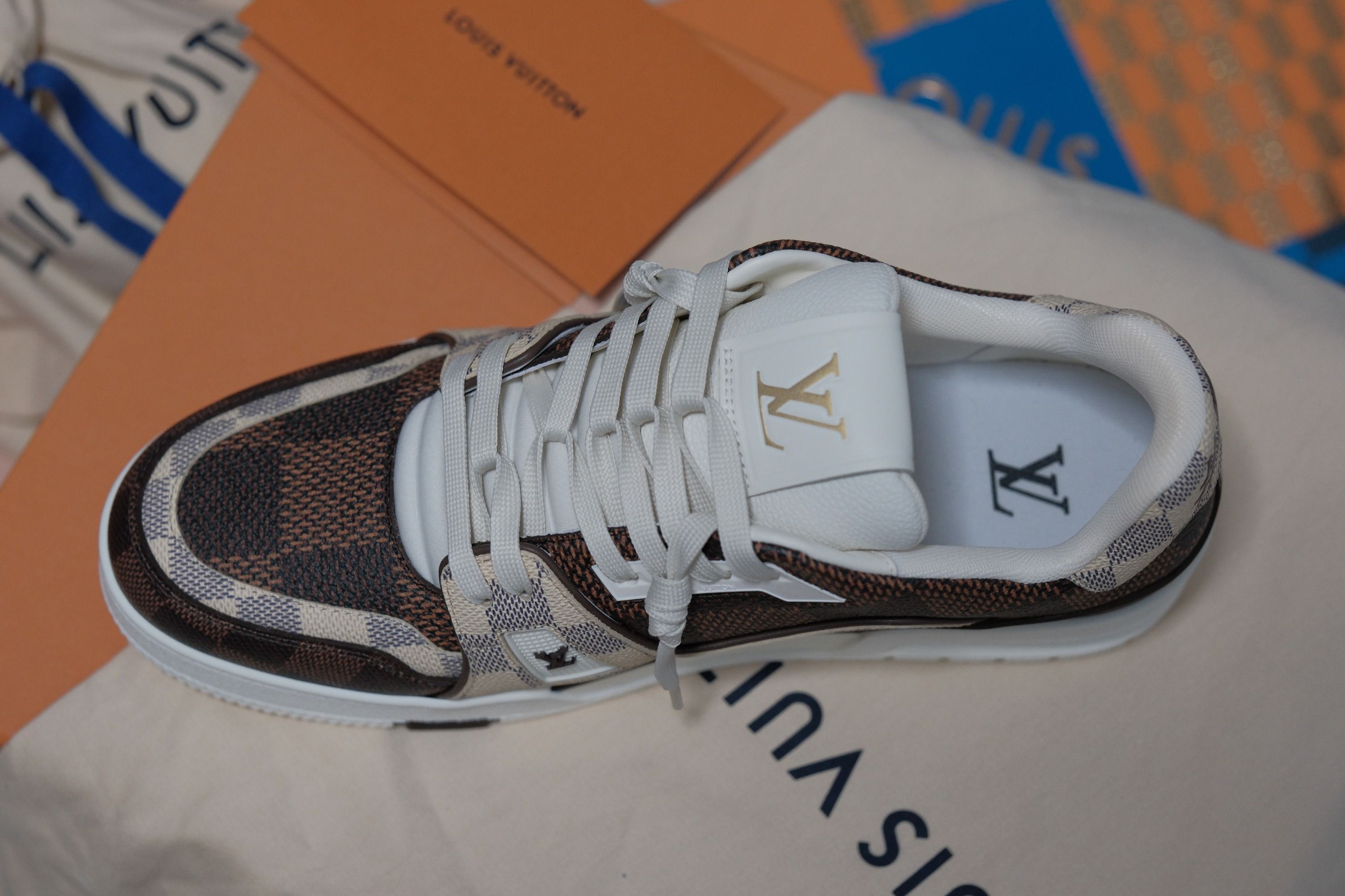 Louis Vuitton LV trainer Damier brand new size 6 with receipt rare!Sold out!