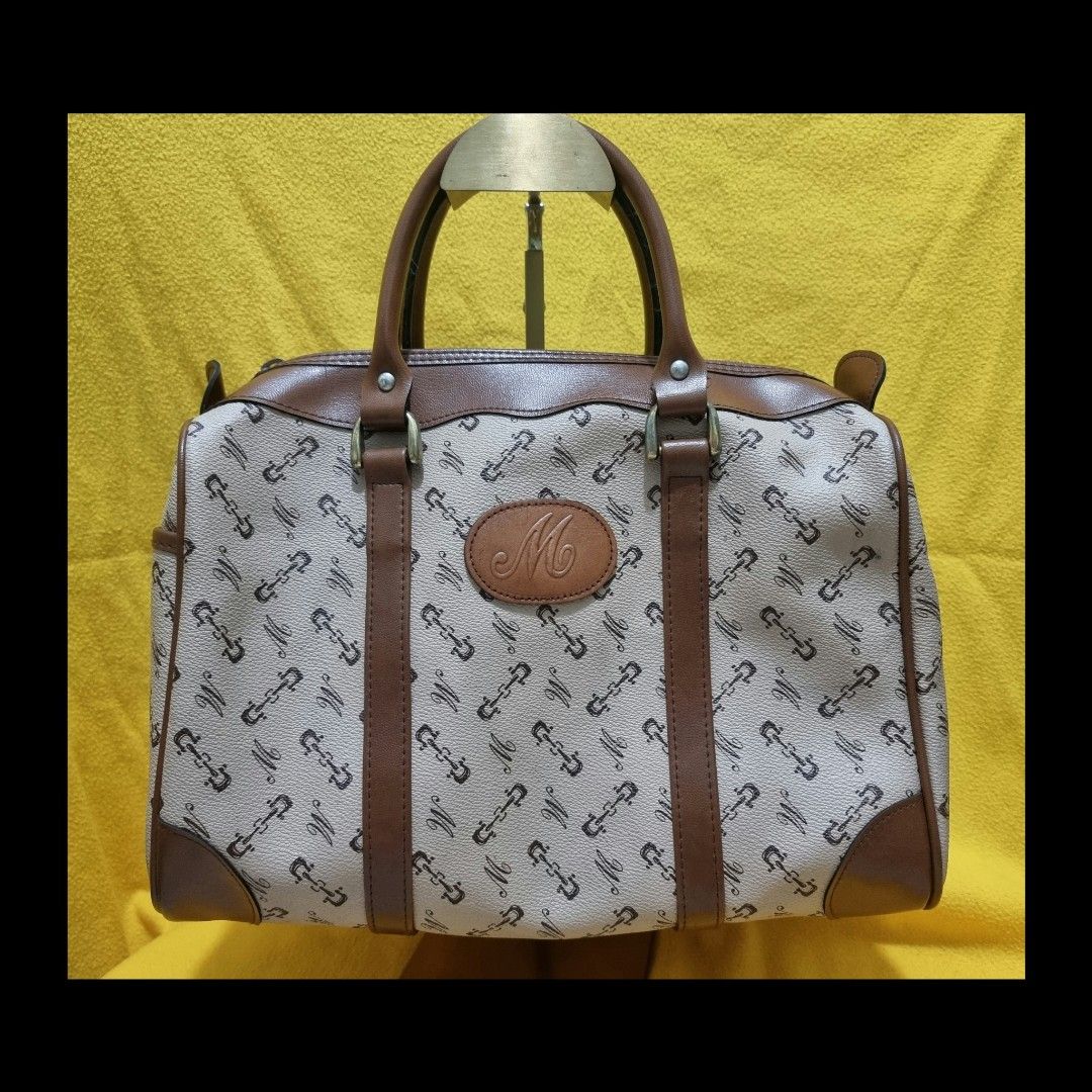 "M" Horsebit Monogram Boston Bag (Category: Luxury Bags & Wallets) located in Rizal. Submitted by roccini (Listing ID 1247998360, Image 1). Description: "M" in Horsebit Monogram Boston Bag -Like New and Excellent Condition -In Horsebit Monogram -Thick and Excellent Leather -No issues -Japan Auction Sourced -Hardwares in Golden Brass -With one side pocket. Main compartment has one side pocket -In YKK Zipper. No technical issues -Dimensiok is appro