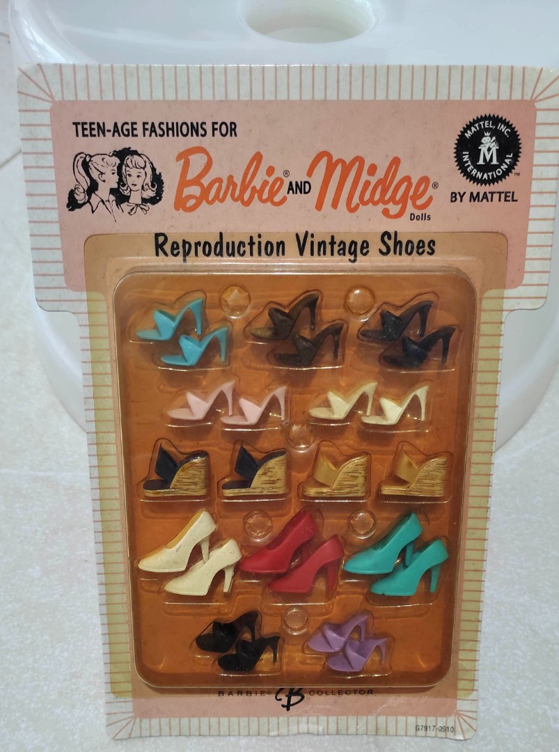 Mattel Barbie and Midge Doll Vintage Shoes Set