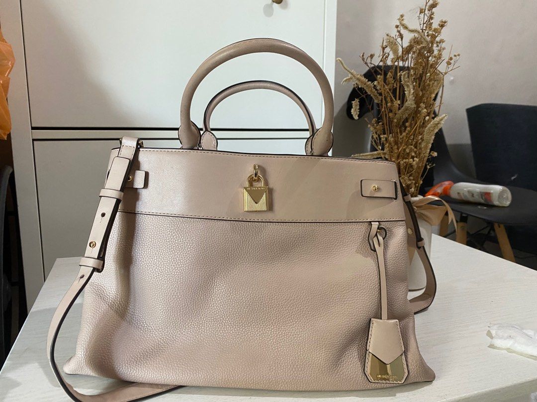 Gramercy large pebbled leather satchel online