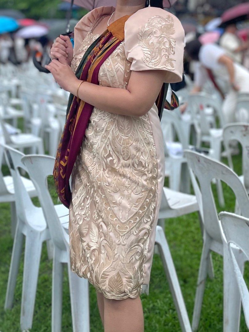 Midi Modern Filipiniana Dress Once Used Women s Fashion Dresses Sets Evening dresses gowns on Carousell