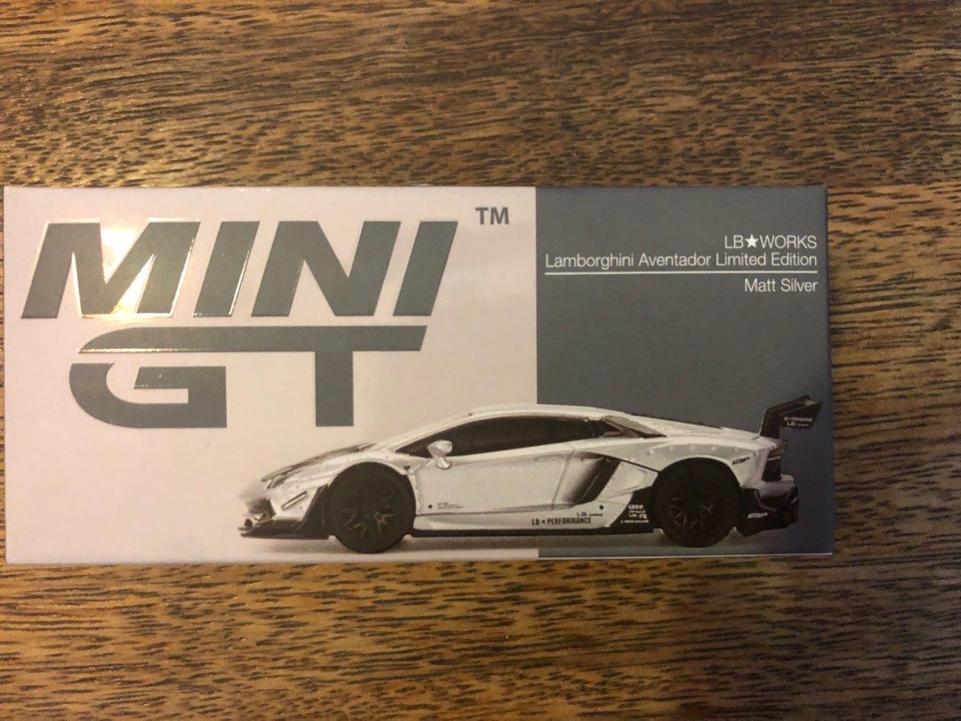Mini GT LB WORKS Lamborghini Aventador Limited Edition Matt Silver