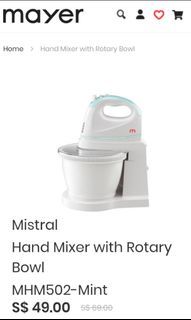 Mistral hand mixer with rotary bowl