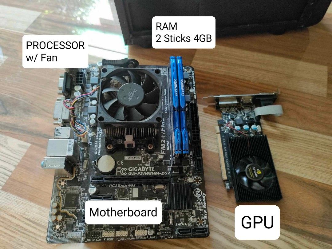 Motherboard with Processor, Ram & GPU, Computers & Tech, Parts ...