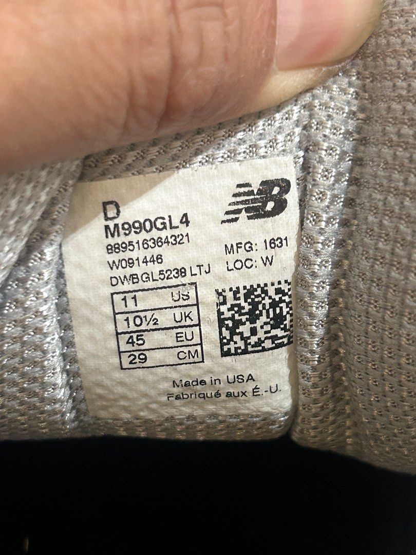 New balance 990v4 Grey Men s Fashion Footwear Sneakers on Carousell