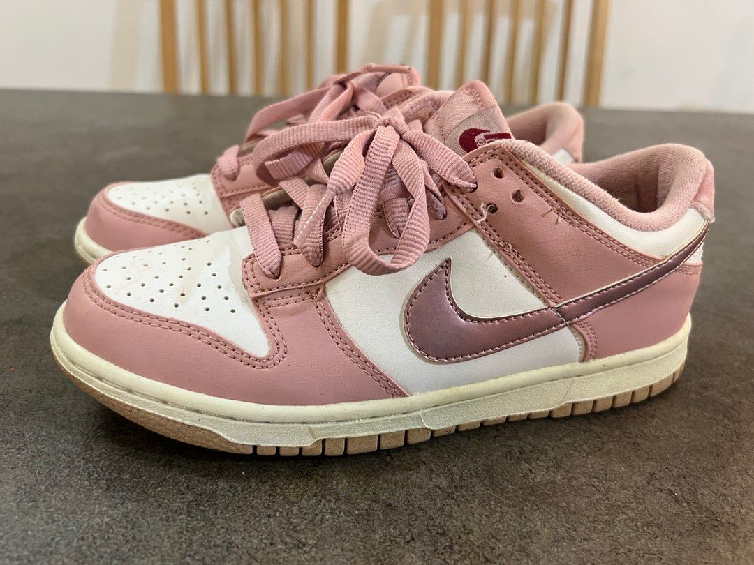 Nike Dunk Low (GS) Pink Velvet 36 4Y, Women's Fashion, Footwear