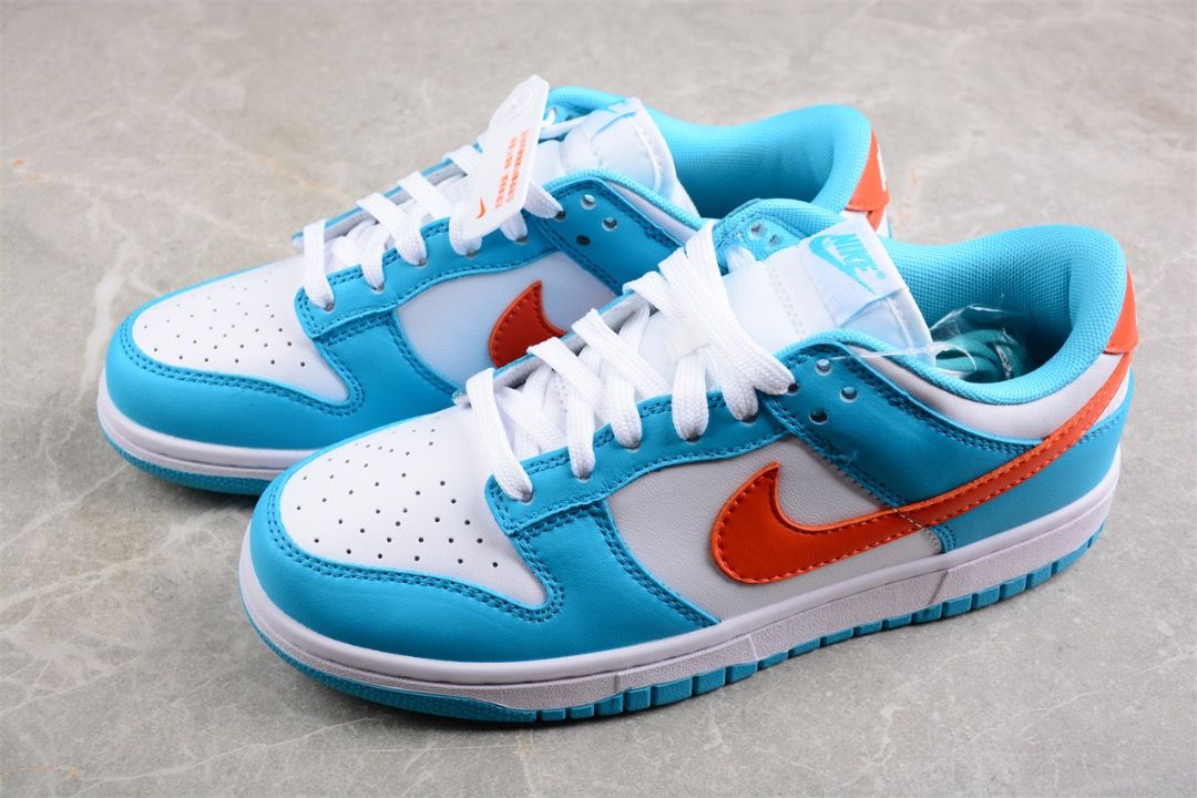 Nike Dunk Low Miami Dolphins White Blue Red shoes Euro 36 46