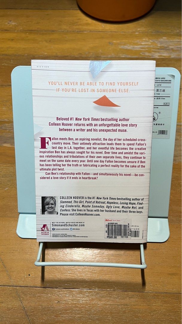 November 9 by Colleen Hoover (Category: Storybooks) located in Pasig City. Submitted by megaraaa (Listing ID 1248077738, Image 3). Description: .