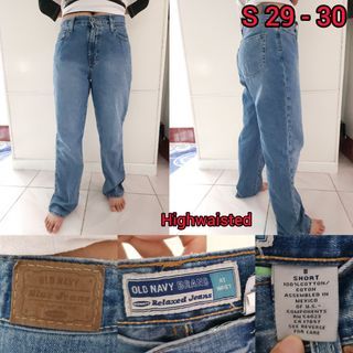 Old Navy Highwaisted Relaxed Fit Denim Maong Jeans Loose Fitting for Women