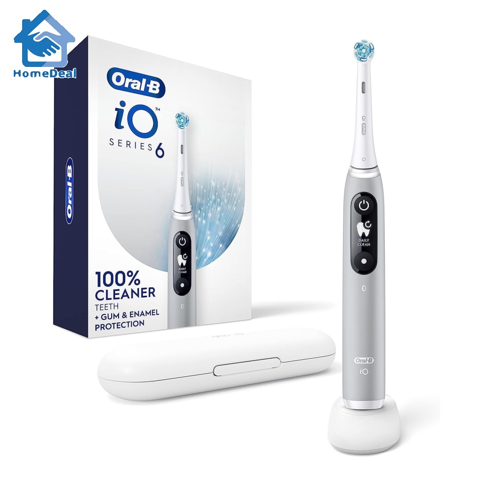 OralB iO Series 6 Electric Toothbrush with (1) Brush Head, Gray Opal