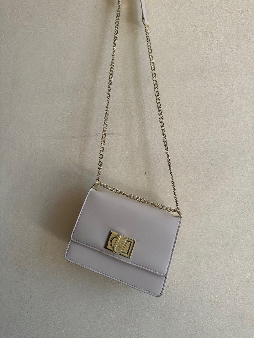 Parisian White Sling Bag on Carousell