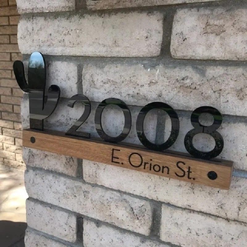 Cheap House Number Sign Plaque Garden Effect Door Plate Wall Display - View #10
