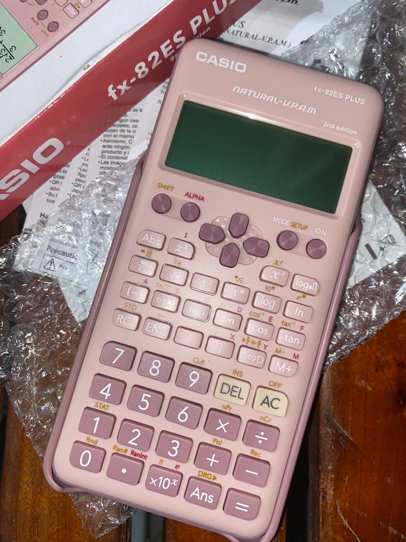 Pink Casio scientific calculator on Carousell