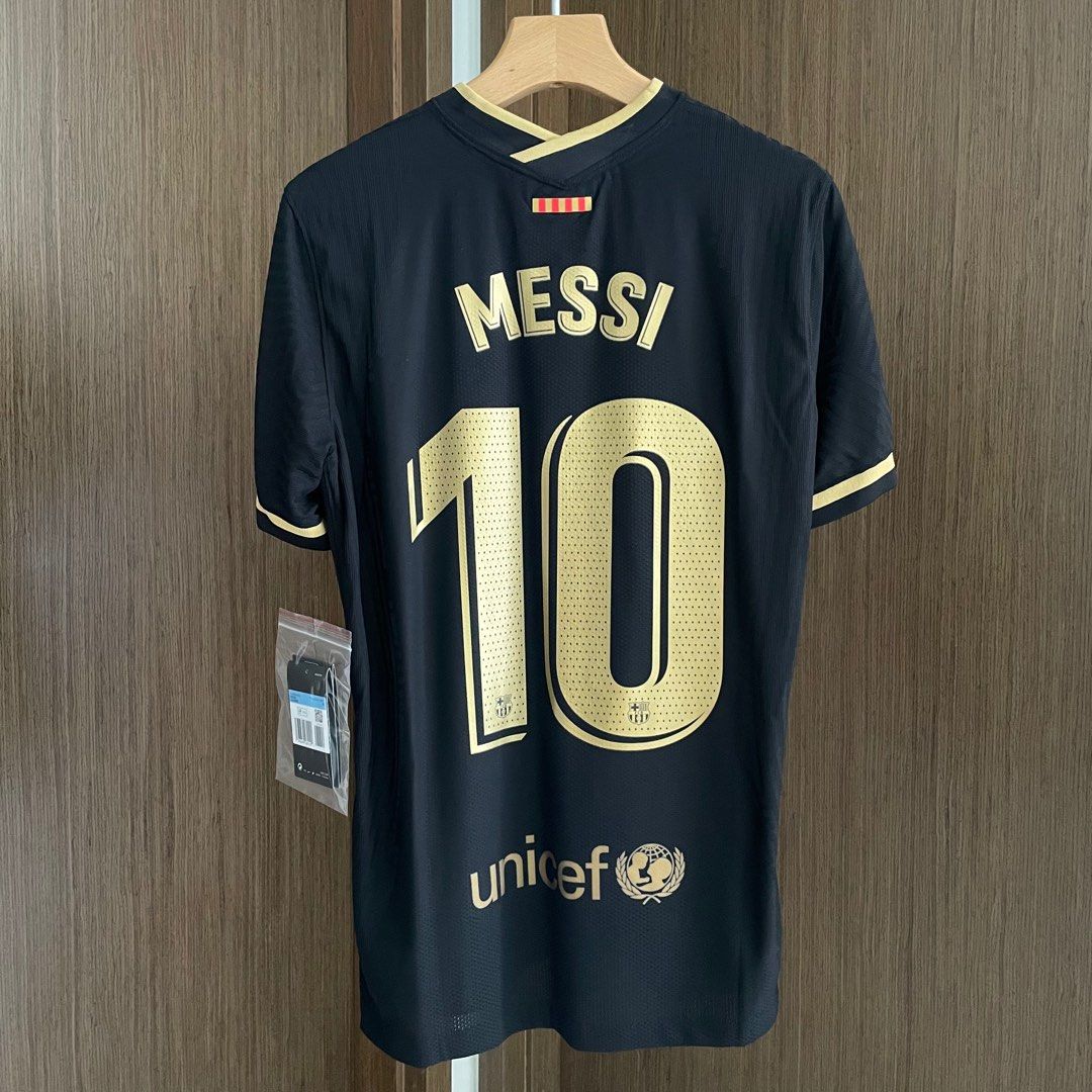 Football Jersey Barcelona fc Black away Messi 2020-2021 (soccer