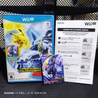 Pokken Tournament with Shadow Mewtwo Amiibo Cards Wii game