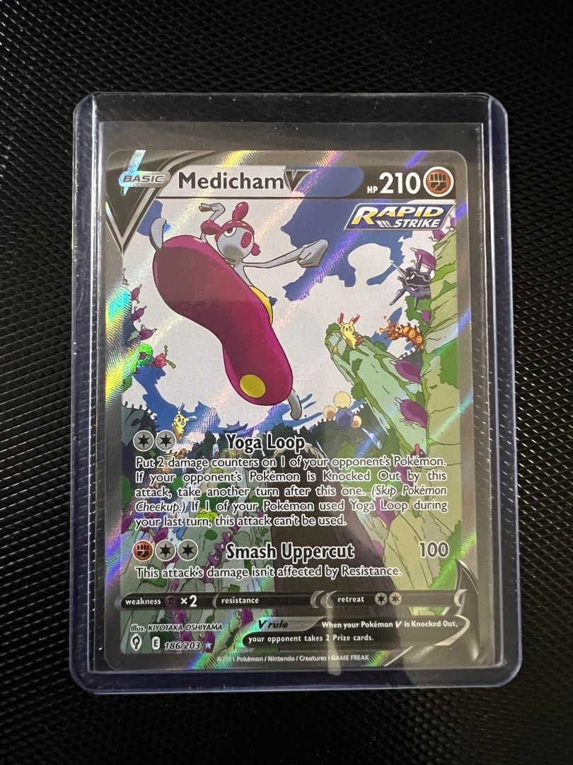 Pokémon Medicham V Alt Art “Evolving Skies”, Hobbies & Toys, Toys