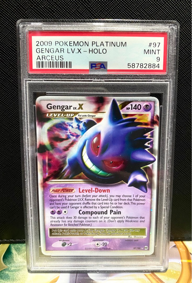 PSA 9 Pokemon Card Gengar LV.X 043/090 1st