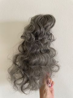 Pullip 1/3 SD bjd doll wig ( curly grey)