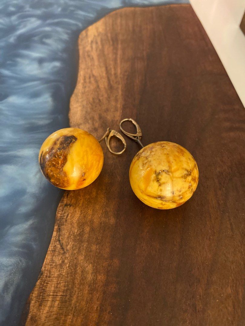 Gold shop amber earrings