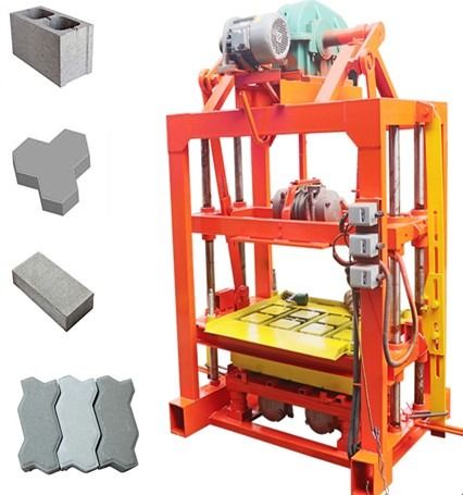 QT4 - 40A / SEMI -AUTO HOLLOW BLOCK MAKING MACHINE (Category: Construction Tools & Equipment) located in Caloocan City. Submitted by 09263834248 (Listing ID 1247969936, Image 2). Description: Specification: Main Machine: 1600*1200*2000mm Pallet Size: 850*450*30mm Hollow Brick: 400*200*200mm,2200pcs/8h Solid Brick: 240*115*53mm,14000pcs/8h 1.Main Machine: Mold vibration 2.Motor power: 9.6KW 3.Molding Cycle 40S 4.Total mass : 1.5T 5.Vibrating style