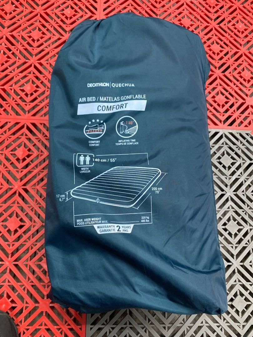 Quechua Inflatable Camping Mattress Air Comfort 140 cm 2 People ...