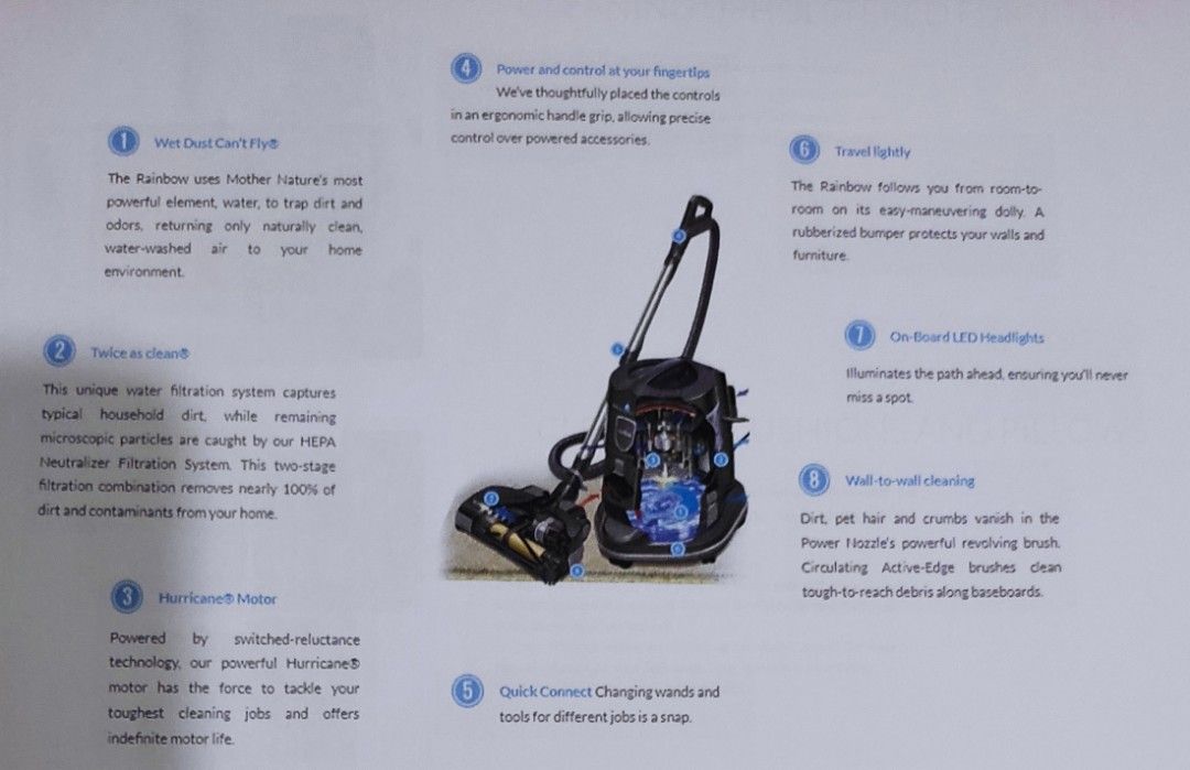 Rainbow E2 Blue Vacuum Cleaning System, TV & Home Appliances, Vacuum