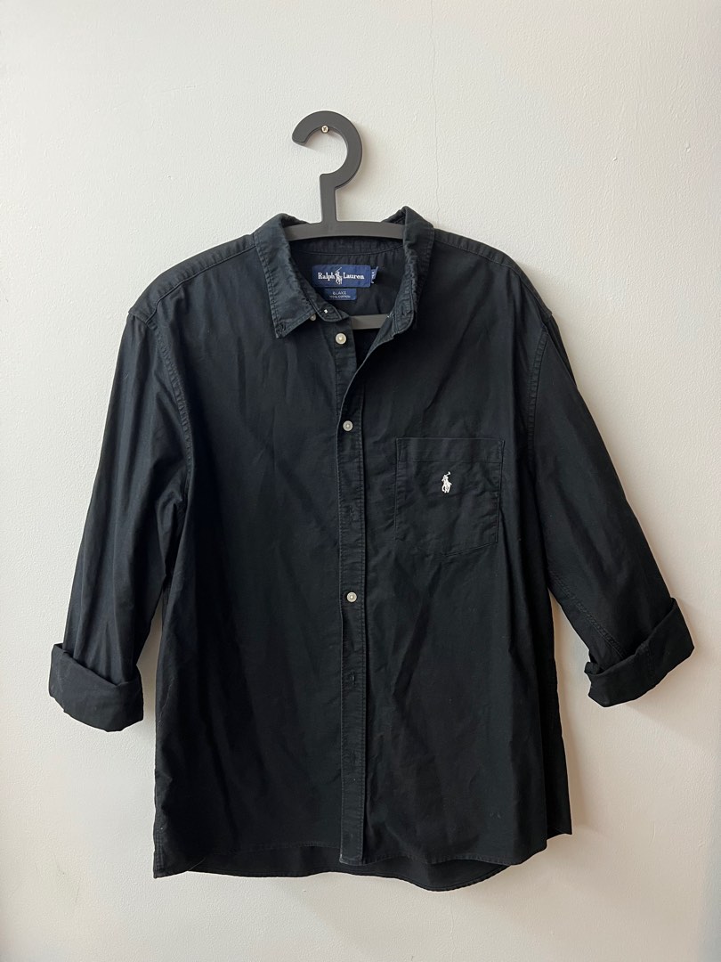 Ralph lauren black button down shirt outlet