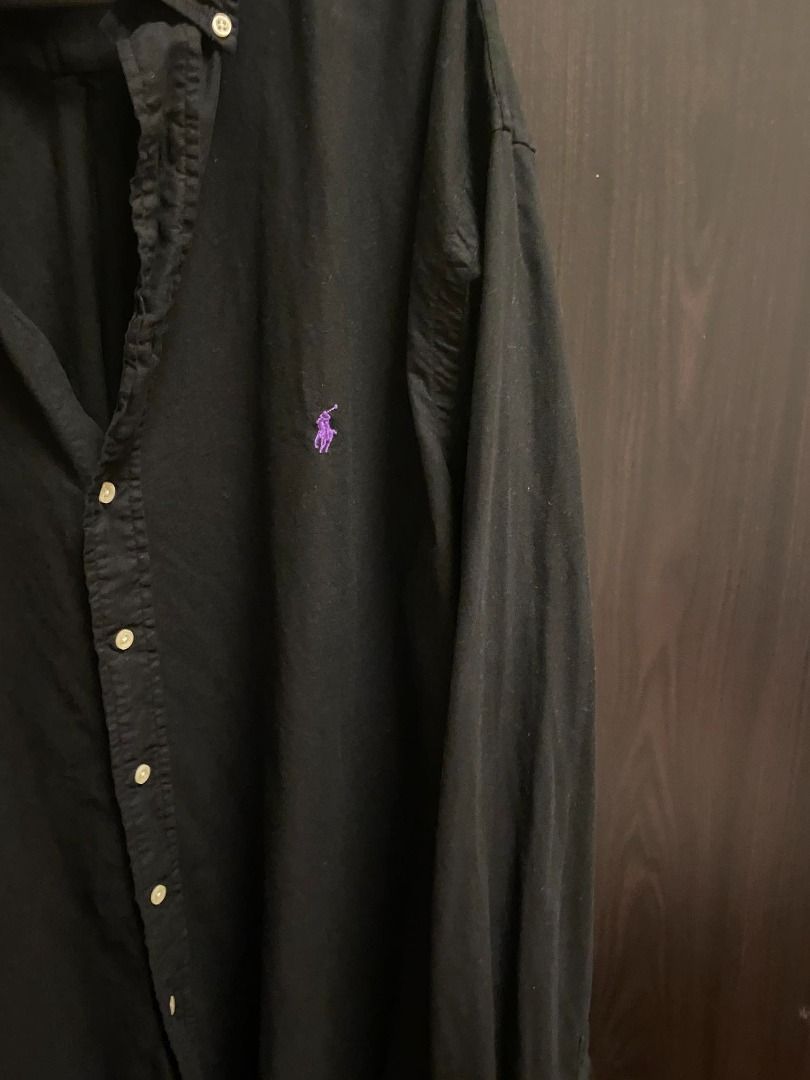 Ralph Lauren Polo Big Tall Purple Horse Long Sleeve Shirt Men s