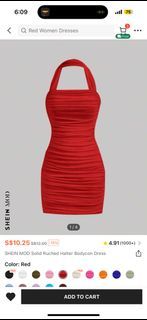 Red Halter Dress Bodycon
